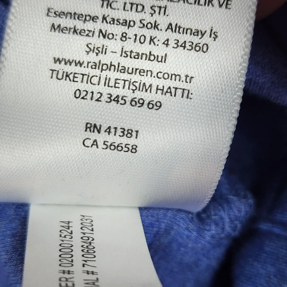 Polo Ralph Lauren Polo Shirt Mens XXL Pima Soft Touch Blue Orange Pony Excellent